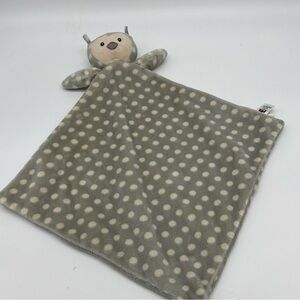 Jellycat Ollie Owl Gray Polka Dot Baby Lovey Blanket Soother